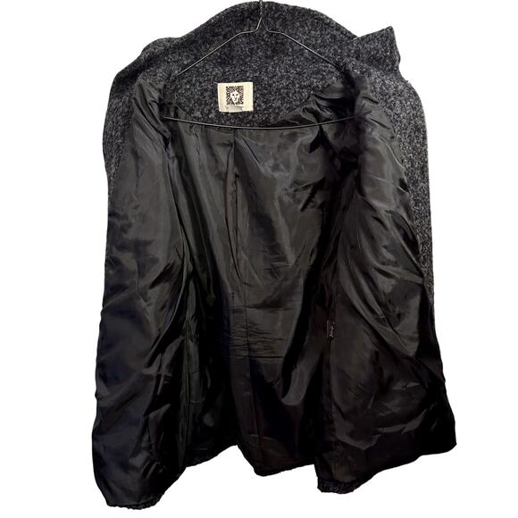 Anne Klein Wool Hooded Coat Womens M Winter Overcoat Warm Cozy Minimalist Office - Picture 3 of 13